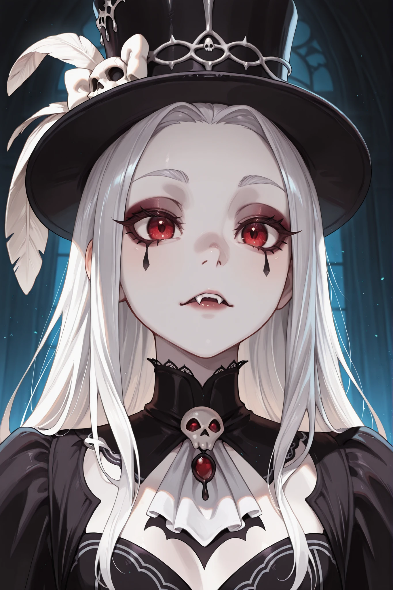 The Old-fashioned Portrait Frame of Cannibalism Skeleton Woman From Bloodborne.