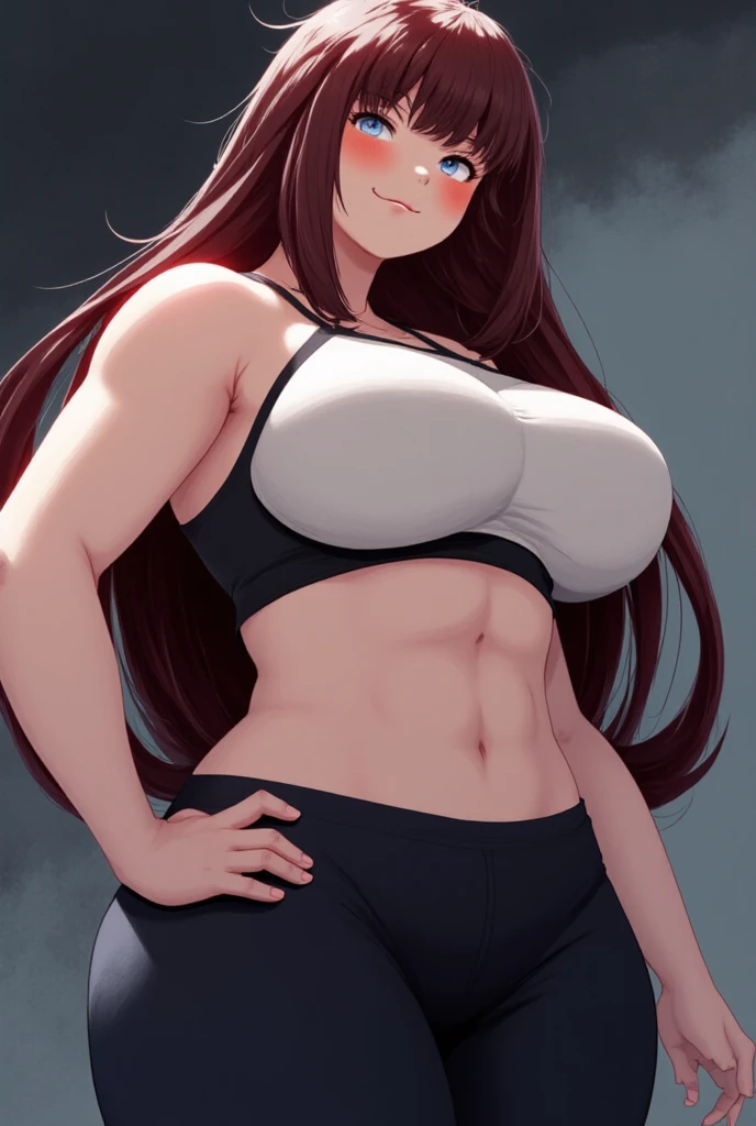 adult, big chestPopular girl, stylish, cleavagefashion, orange hair, wavy hair, long hair, purple eyes, smile, necklace, purple highlights, 1girl, earring, form fitting, crop top, sleeveless, flexing arms, showing off toned arms, flexing, arms up, fists, mini skirt, midriff, zipper, clutch bag, blush, mall,  ultra-detailed, absurdres, unreal engine, masterpiece, best quality, beautiful eyes, volumetric lighting, silky_hair), best quality, ultra-detailed, solo, looking at viewer, highres, 8k wallpaper, extremely detailed, smooth lighting, 8k, depth of field, masterpiece, cinematic lighting,,