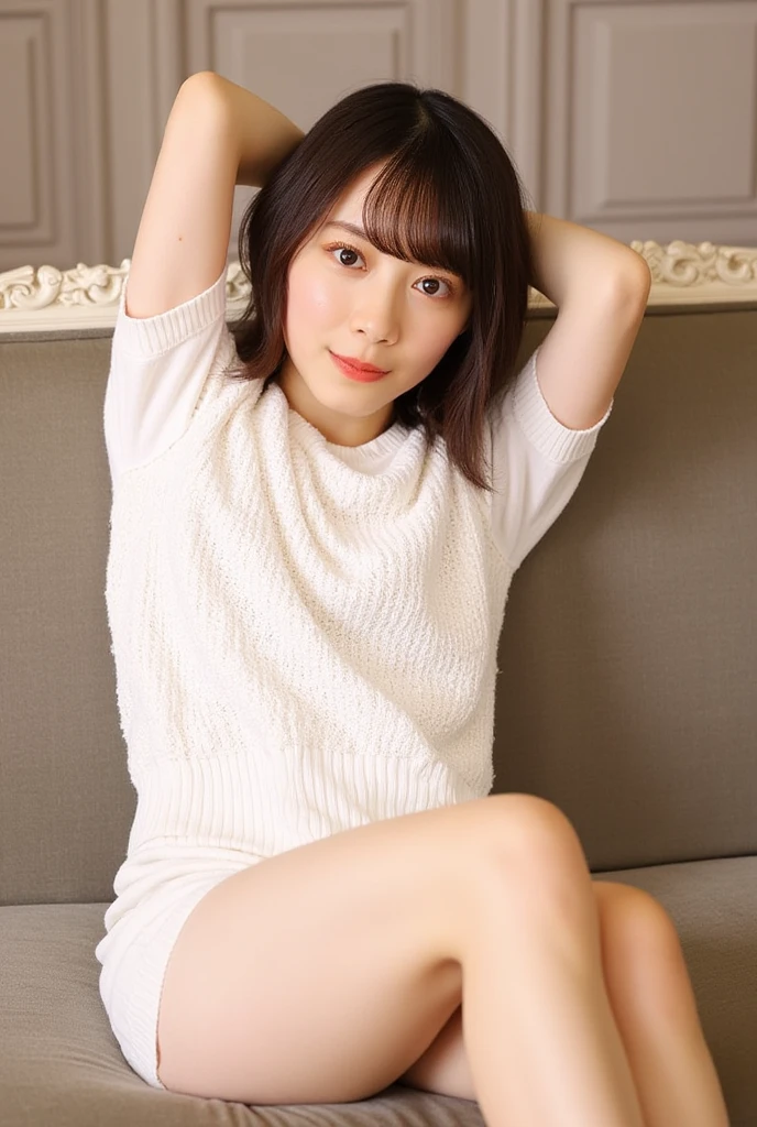 （8K，best qualtiy，tmasterpiece：1.2），（realisticlying，realisticlying：1.37），ultra - detailed，1个Giant Breast Girl，adolable，独奏，Beautiful detailed sky，Detailed office，the night，sitted，（nose blushing），（ssmile） :1.15),(Keep one's mouth shut),middlebreast,美丽细致的眼睛,(collar shirt:1.1),natta,dampness,Professional Dress,Superskirt，perfect thighs，Slender and well-proportioned white calves，Beautiful high heels，Sateen,(short detailed hair:1.2),PureErosFace_V1,Computer,Finger details,beautiful  detailed face,fully body photo