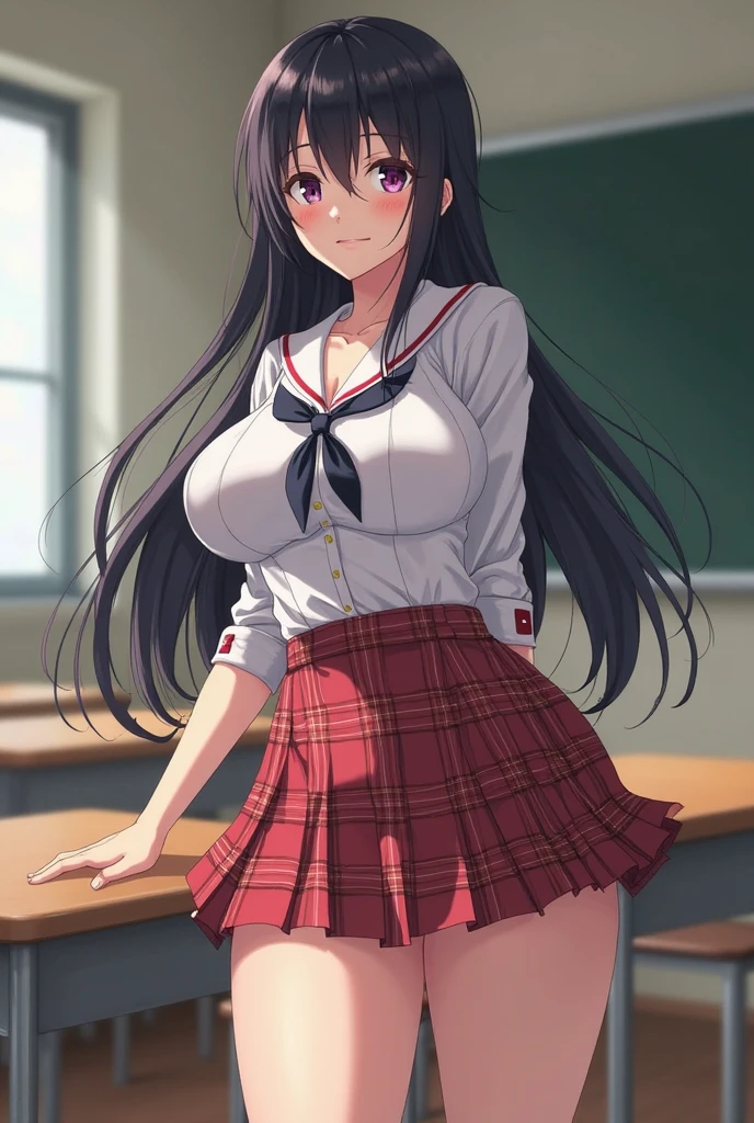 High school girl in white blouse, bare breasts, white panties, long black hair untied, long black hair, pinched eyes, long lashes, good style, white underwear and skirt rolled up, thin constriction, thin constriction, full body, naughty anime style, beautiful anime schoolgirl, surreal schoolgirl, surreal schoolgirl, seductive anime girl, realistic schoolgirl, naughty anime style, Smooth anime CG art, surreal schoolgirl girl, seductive anime girl, lifelike schoolgirl, smooth anime CG art, anime girl, beautiful anime schoolgirl, beautiful anime girl, beautiful charming anime teenage girl, naughty anime style, photorealistic anime girl rendering,