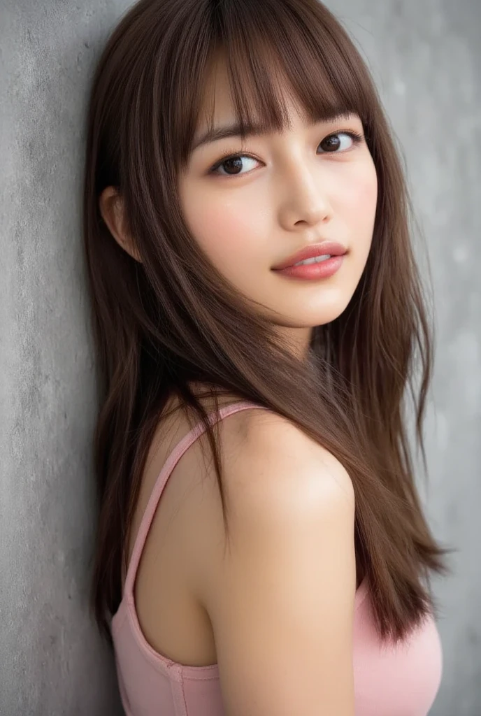 Masterpiece, (Hign quality, 8K, high resolution), raw portrait photo for the cover page of fashion magazine, Skinny Japanese lady, 30 years old, cute face, (detailed face, detailed eyes), natural lighting, upper body photo