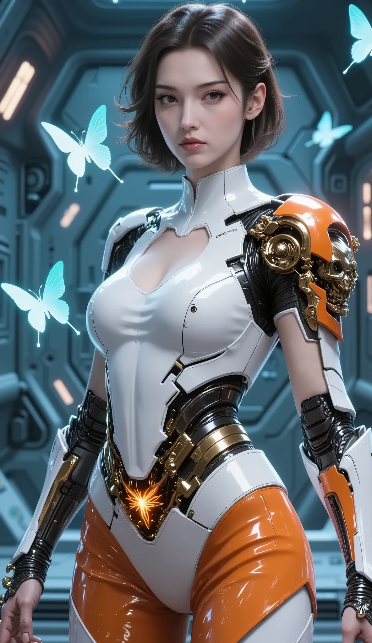 [Detailed illustrations, art based on extremely ideal anatomy, very detailed and detailed drawings, slow and delicate lines, realistic texture expression],((Color tressed main lines)),(Artwork with outstanding craftsmanship),(Briefing room background),[(HENTAI) ANIME Girl Chinese Beauty Cyborg  (short hair)] SKINNY ((功夫)) Mechanical thighs (with V8 engine: 0.3),[Red tight dress] ((Panda: 0.6) (Translucent rubber inner)),((Silver coating:0.5)),(Science Fiction Mechanical Bioengineering),((Fine and beautiful skin expression (transparency))),((Clear gaze)),((Perfect eye details (Beautifully drawn pupils in detail))),( Beautiful perfect face (realistic face details)),((Beautiful hair details)),(Perfectly proportioned proportions)),(Design built to a high level,((Advanced structural understanding of materials)),Ideal color coordination),((Artistic decoration)) ((Dense details)),((Detail,High definition)),[(Ultra-precision detail),(((Multilayer texture)), HighQuality,High Resolution],((Accurate simulation of light-material interaction, understanding of air flow, mechanically correct representation)),(((Visual art with a sense of narrative)).