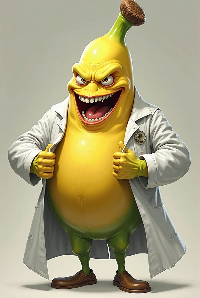 (photorealism:1.2),Muscular human-like pineapple dressed as a doctor