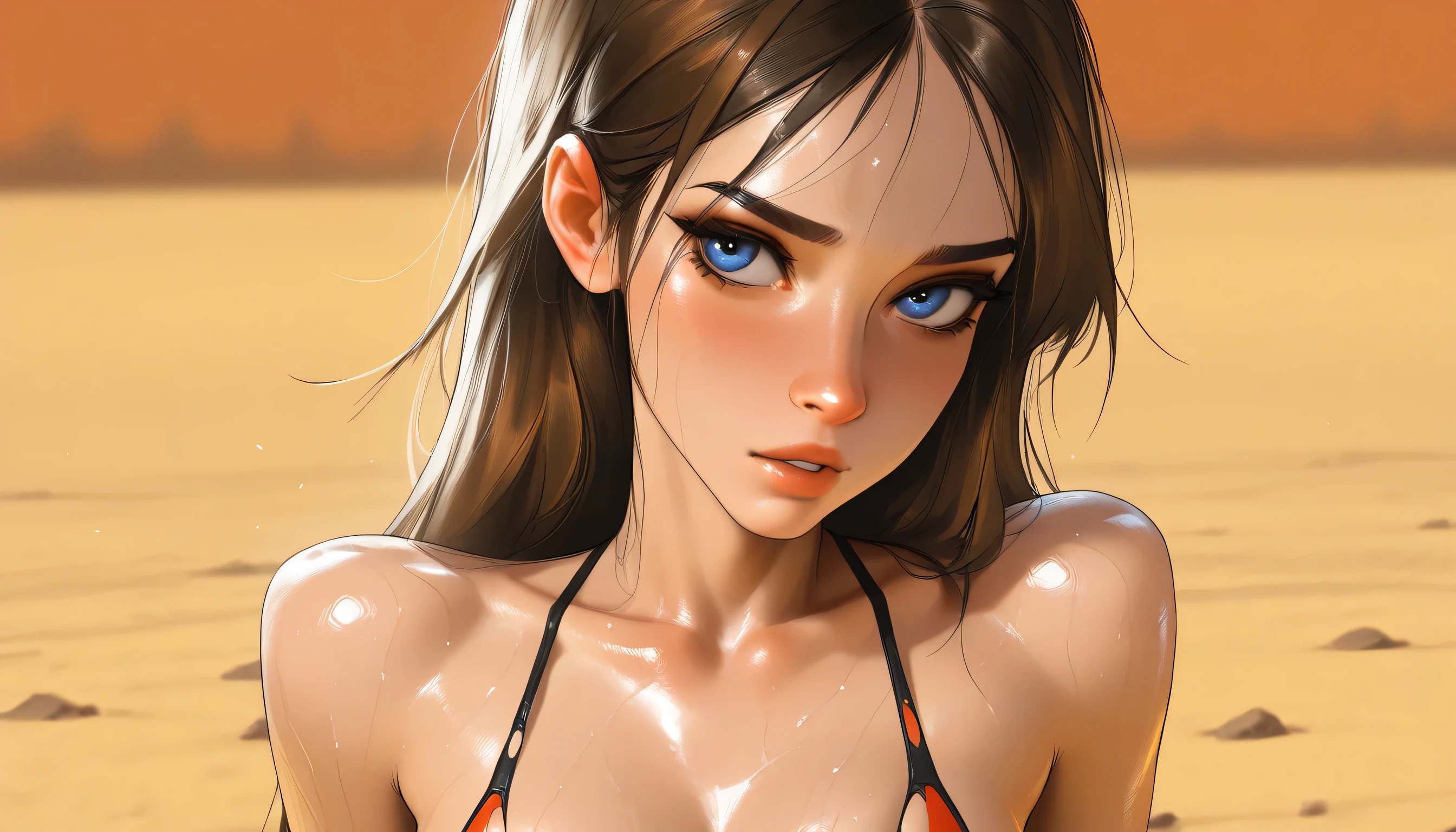 (1girl), C-cups , (realistic, photo-realistic) , A 26-year-old Lebanon professional woman with her hair down