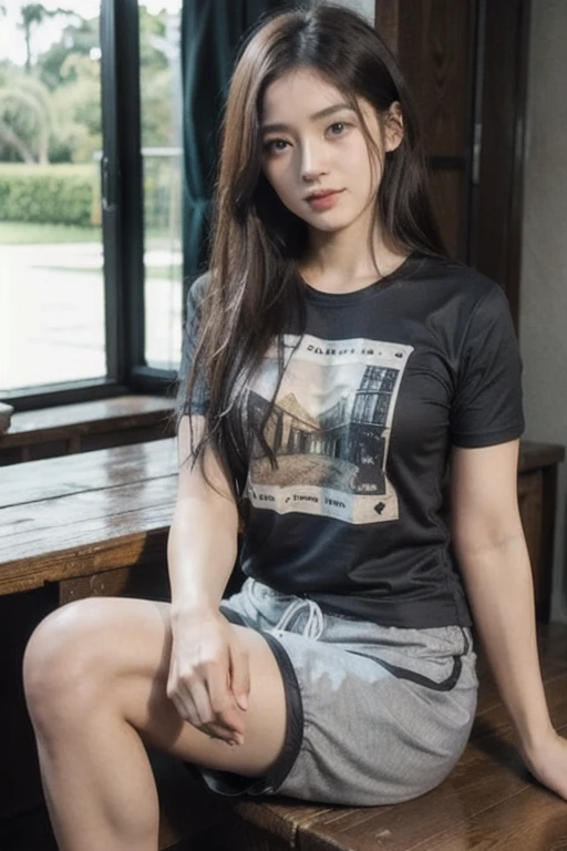 (((11 year old girl))), (((sitting alone in a dark room holding her knees))), (((midnight))), Japanese, medium hair, straight face, no smile, no expression, no eye contact with viewer, worn trainers and worn jeans, poor sad girl, locked in room, Japanese Old mansion room, moonlight shining through small window, movie scene, high resolution, highly detailed, details, masterpiece, top quality, award, highest resolution, realistic, raw photo, 8K wallpaper