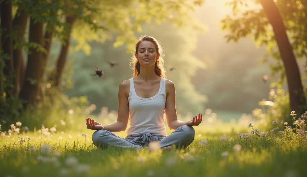 Flies and mosquitoes interfered with his meditation and A girl wearing tight jeans.