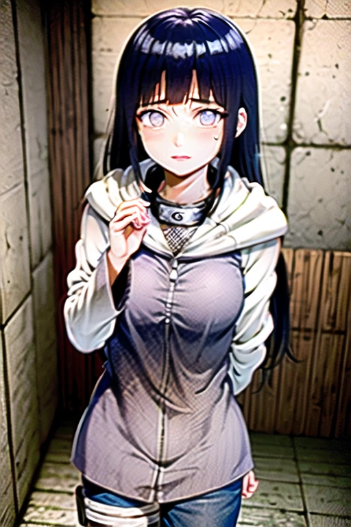 (((nsfw))),top-quality、Full limbs、complete fingers、one beautiful women、Beautiful Large Breasts、Black-blueish haired woman、purple eyes,,, Women with medium hair、Woman is kneeling、(((Woman in Lingerie、、(((torture:1.2、Women in Prison、The woman is restrained in chains:1.5、Woman has her arms stretched upwards、Woman is hung by chains and her feet do not touch the ground:1.5、The woman's right arm is chained and pulled to the upper right、The woman's left arm is chained and pulled to the upper left、The woman's right leg is chained and pulled down the right、The woman's left leg is chained and pulled down the left)))、(((The woman has chains all over her body:1.5)))、(