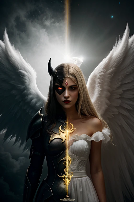 Wings of a white giant, blonde angel, Latex bra ,