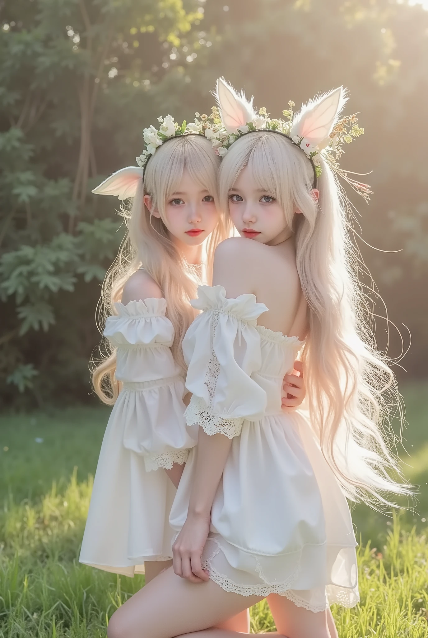 2 contrasting girls
