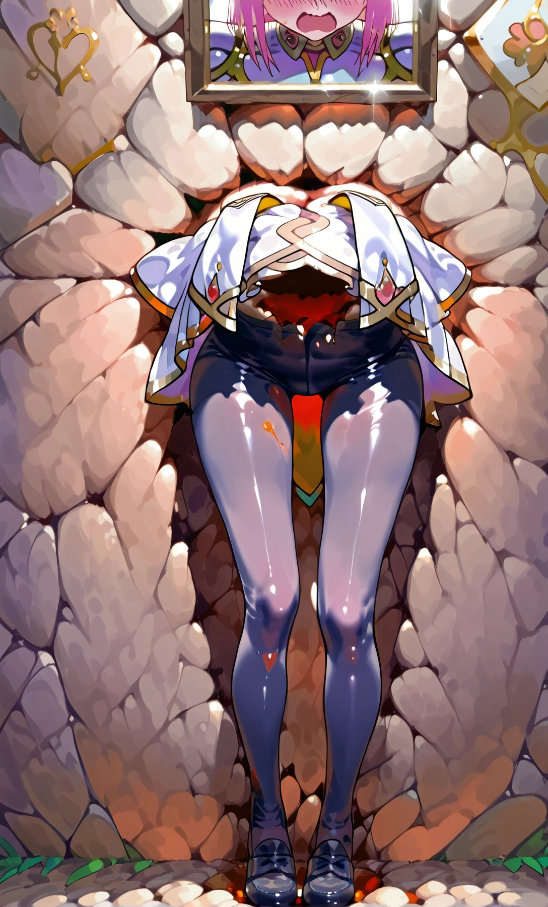 nsfw,1girl,(eishin flash \(umamusume\), spread pussy wide, bare pussy, urethra, kuppa,cervix