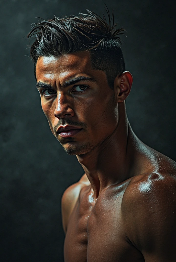 maravilha, Velho Cristiano Ronaldo, realisticamente, dynamic lights, velho, restolho cinza, tiro completo, (extremamente detalhado CG unidade 8k papel de parede), trending on ArtStation, trending in cgsociety, High detail, foco nítido, Dramatic, fotorrealista