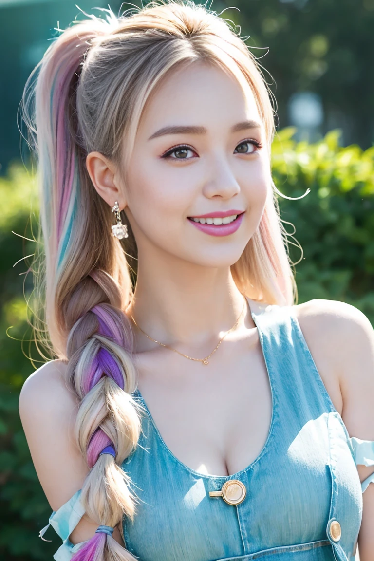 (The best quality, 4k, 8k, High Resolutions, masterpiece:1.2), ultra detailed, detailed face, Detailed lips and eyes..........., cute makeup , attractive appearance, expressive face, realist,
BREAK ,Beautiful Caucasian woman with shoulder length messy wavy pink hair, , beautiful athletic teen girl ,teenager with athletic body , Big pink eyes, clear skin, slim and athletic, hair that covers one eye,
BREAK (dynamic pose), medium breasts , exprecion happy , Soft sunlight illuminating the scene, Subtle movement of the wind in the hair, happy expression, gloomy atmosphere, kindly, Natural lighting that emphasizes your features..........., Subtle shadows that add depth and dimension to the image....... , beautiful girl , mlp Rainbow dash , rainbow colored hair , rainbow colored hair , usa motorcycle clothing , motorcycle , small black jacket , wear a blue shirt , blue jeans , long boots with heel , posa arriba de motorcycle , Sunset , forest , Whole body ,mlp , Rainbow dash , Whole body , motorcycle clothing , moto , park , wear makeup , blue eye shadow , foto de Whole body , Nice smile , happy , happy