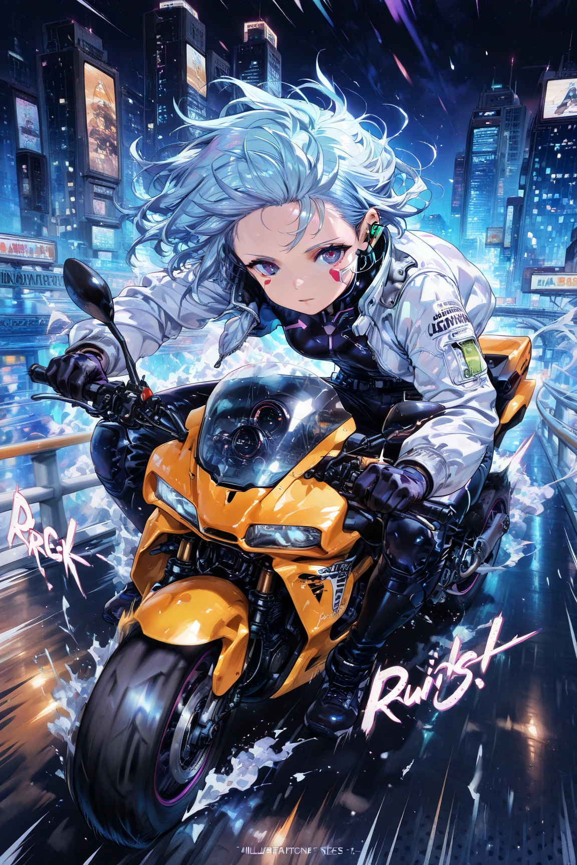 <lora:JOJO'S_BIZARRE_ADVENTURE_Part1and2_ComicStyle-000055:0.8:lbw=outall>
<lora:ShirokoBA-v1:0.8>,shirokocycling, halo, animal ears, animal ear fluff, grey hair, medium hair, hair ornament, blue eyes, mismatched pupils, bike shorts, green gloves,
riding, (best quality:1.3),1girl,<lora:GoodHands-beta2:1>,
