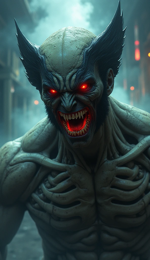 Extreme close-up face
Actor asian Akira kaneda's wolverine creepy monstrous scary as wolverine Year 2099s from X-Men's filmed by ZackSnyder, wolverine dress traje semi rasgado , fighting against thugs X-men Full body , traje rasgado semi Pearl yellow black neon-infused psicodélic fragments splash Snowflakes X-shaped stripes raytracing fashion Week , variant angles, captured with award-winning photography technique, cinematic, dark environment, bokeh, grainy, urban-xmen setting, blurry, IMAx, filmed with Kodak portrait 400, 200mm, f2.8, high resolution, teal filter.Adicione efeitos com chuva, e. Novas cores e trajes diferente em cenas imagens feita,