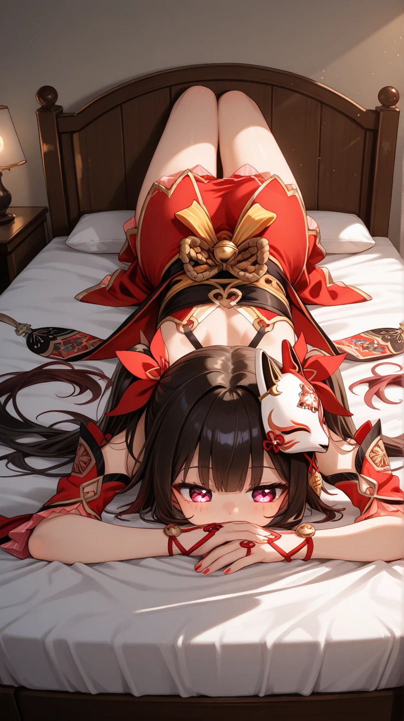 (hews art style:0.7), score_9, score_8_up, score_7_up, score_6_up, uncensored, yor briar, black hair, white hairband, red eyes, BREAK (masterpiece:1.2), best quality, high resolution, (beautiful detailed eyes:1.3), perfect lighting, (perfect hands, perfect anatomy), hearts, pleasured, huge breasts, gag, gagged, nude, bound, ball gag, in container, completely nude, box, solo focus, looking at viewer, huge breasts, blush, bdsm, lying, bondage, in box, arms behind back, christmas, gift, barefoot, on side, christmas ornaments, ass, fake antlers, bound wrists, christmas present,
