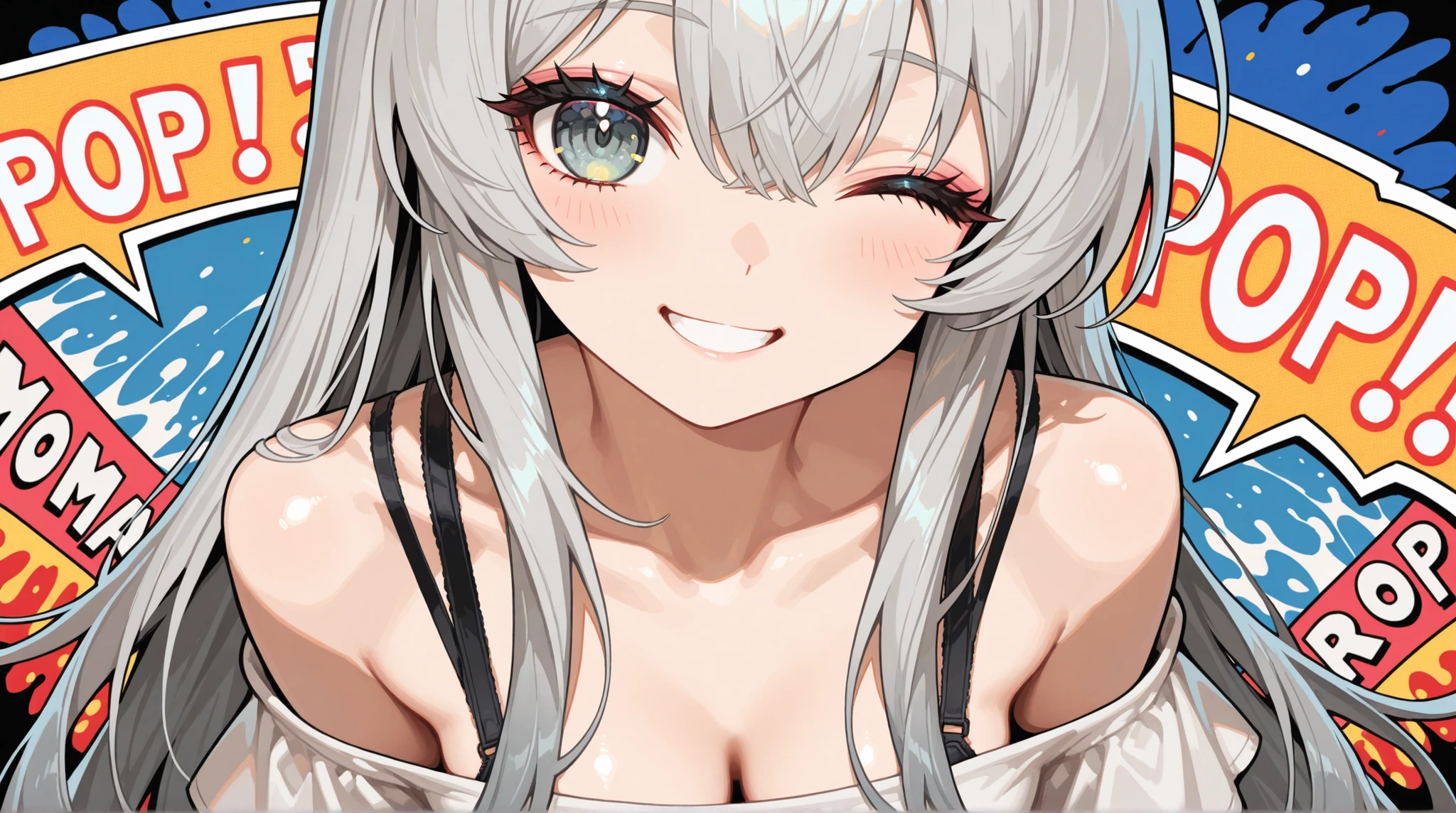 arlecchino, genshin impact, mature woman, mature face, hot face, emotionless face, (black eyes, red pupils), sharp eyes, (cool beauty), white hair, mature body, dominant, living room, view from below