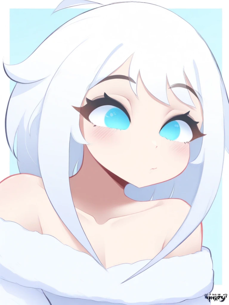 1 Girl, NSFW, Nude, Naked, Nice Nipples, Nice Pussy, Nice Tits, Fully Nude, Medium Breasts, Blue Eyes, Heart Eyes, Platinum White Hair, Twin Tail Hair Style, Pale White Skin, Smooth Skin, Face Freckles, Nice Cleavage, Slutty, Sexy, Sassy, Smirking, Tease, Teasing, Teasing, Sexy Pose, Top Down View, Viewer Looking Down