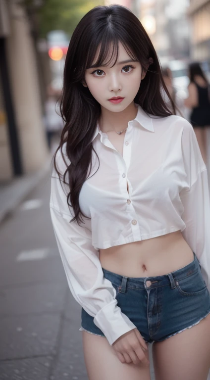 
(8k, best quality, masterpiece, super fast:1.2) Beautiful pictures of pretty Japanese girls, Beautiful seductive fashion modern painting, looking at viewer, ((sunset background)), (1 woman), (White see-through shirt long sleeves), ((Black short denim skirt)), ((bite)),black hair, medium hair, High-angle photo of gorgeous woman, realistic skin texture, I look up, (nudity), round chin, 50mm art lens, F 1. 2, sharp focus, 8k 고화질, incredibly detailed, convoluted, elegant, D-cup breasts, dynamic pose, , deep division