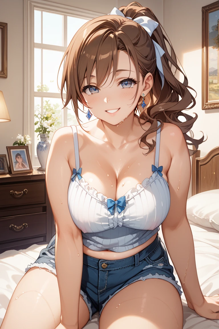{{{masterpiece}}}, {{{best quality}}}, {{ultra-detailed}}, {illustration}, {{Beautiful detailed eyes and face, perfect and beautiful body, five fingers}}, 1 girl, ((Long straight hair, white blouse, long blue skirt with floral pattern, hair ornament)), Necklace, Jewelry, Pretty face, European architectural background, Photorealistic, Photograph, Edge lighting, Two-tone lighting, (high detailed skin: 1.2), soft lighting, high quality, volumetric lighting, high resolution, 8K wallpaper