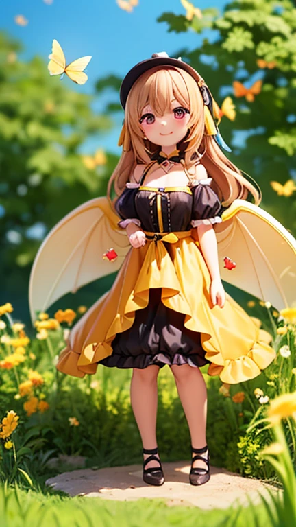 Highest quality、High resolution、Detailed Background、mysterious、(Beautiful face in every detail:1.4)、Anatomically correct、Highly detailed face、(Huge breasts:1.2)、Perfect body line、Light color hair、Cute gestures、nature、Fun atmosphere、A big smile、Looking at me happily、An adorable creature that blends into autumn nature、Chestnut color and texture、Autumn-like、
Its  is covered in brown chestnut shells.、A lovely fairy appeared、For fluffy hair、Chestnuts are scattered all over the place.、She is wearing a costume that looks like a chestnut shell.、It has a button in the shape of a fruit.、Small chestnuts are scattered at my feet.、It looks like a fairy dancing lightly.、In the hands of the fairy、It has even larger chestnuts.、The fairy&#39;s face, with autumn&#39;s blush on her cheeks,、It&#39;s calm and kind、Hold the clitoris lovingly、The way he occasionally puts his hand on her cheek is adorable.、Cute beauty、Fantastic and cute