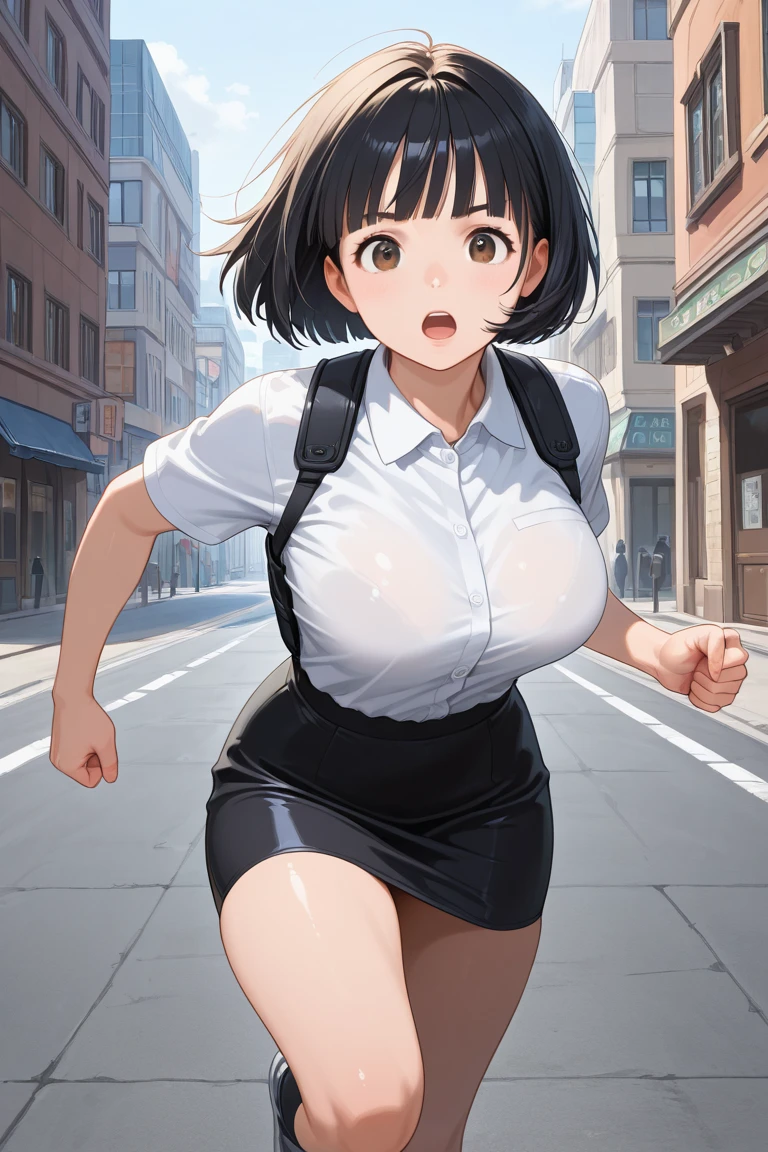 Ultra-high resolution, Accurate, Anatomically correct, Textured skin, Attention to detail, Highest quality, 8k, A woman stands next to a bicycle, cycling!!, Roar, style, From Yowamushi Pedal, Biking, Ayaka Cosplay, Gweitz, Cosplay, Bikingいる,((Flip up the skirt:1.3))、Camera work from below