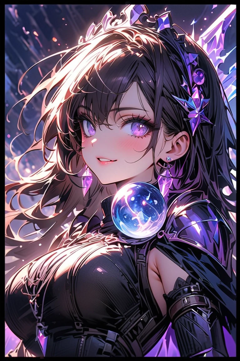 ((pov)), goddess of the apocalypse, cosmic terror, absolute evil, long greasy hair, blu hair, cute evil waifu, purples eyes, random art, ((ultra-detailed face, cinematic, ultra-detailed, concept art, 4d illustration, 16k))