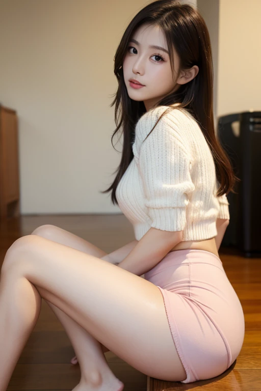 (masterpiece,highest quality,超A high resolution), (((Very beautiful kpop girl))), pretty girl、Look at the photographer、 ((A pose that emphasizes a cute crotch)), Very cute face, Glossy Lips, A woman dressed in red and white poses for a photo, Knee socks and skirt, sakimichan, Very sexy gymnastics costumes, 8k)), Japanese Goddess, Very sexy outfit, Trending on cgstation, 4K,Natural smile、 Natural Makeup, Long eyelashes, Shiny and smooth hair、Camel Toe, Perfect limbs, Perfect Anatomy,(Wet and see-through pants),