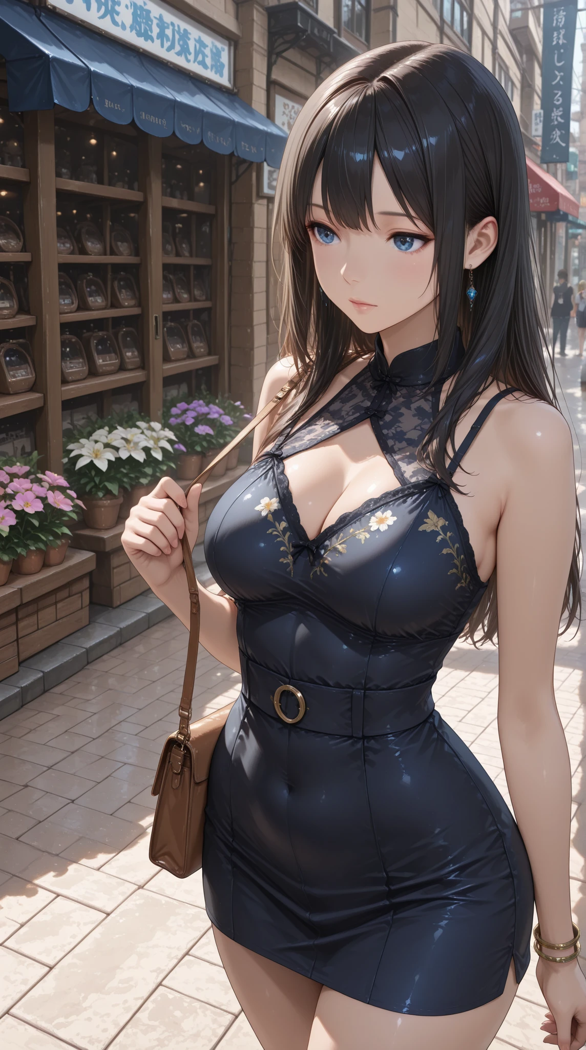 one Rebecca wearing blue lingerie with gold accents, mature woman, long brown hair, blue eyes, sexy hourglass figure, standing outside, the Big Ben in the background, [ 4 k digital art ]!!, seductive anime girl, deviantart artstation cgscosiety, trending on cgstation, 8k high quality detailed art, photorealistic anime girl render, kawaii hq render, commission for high res, thicc