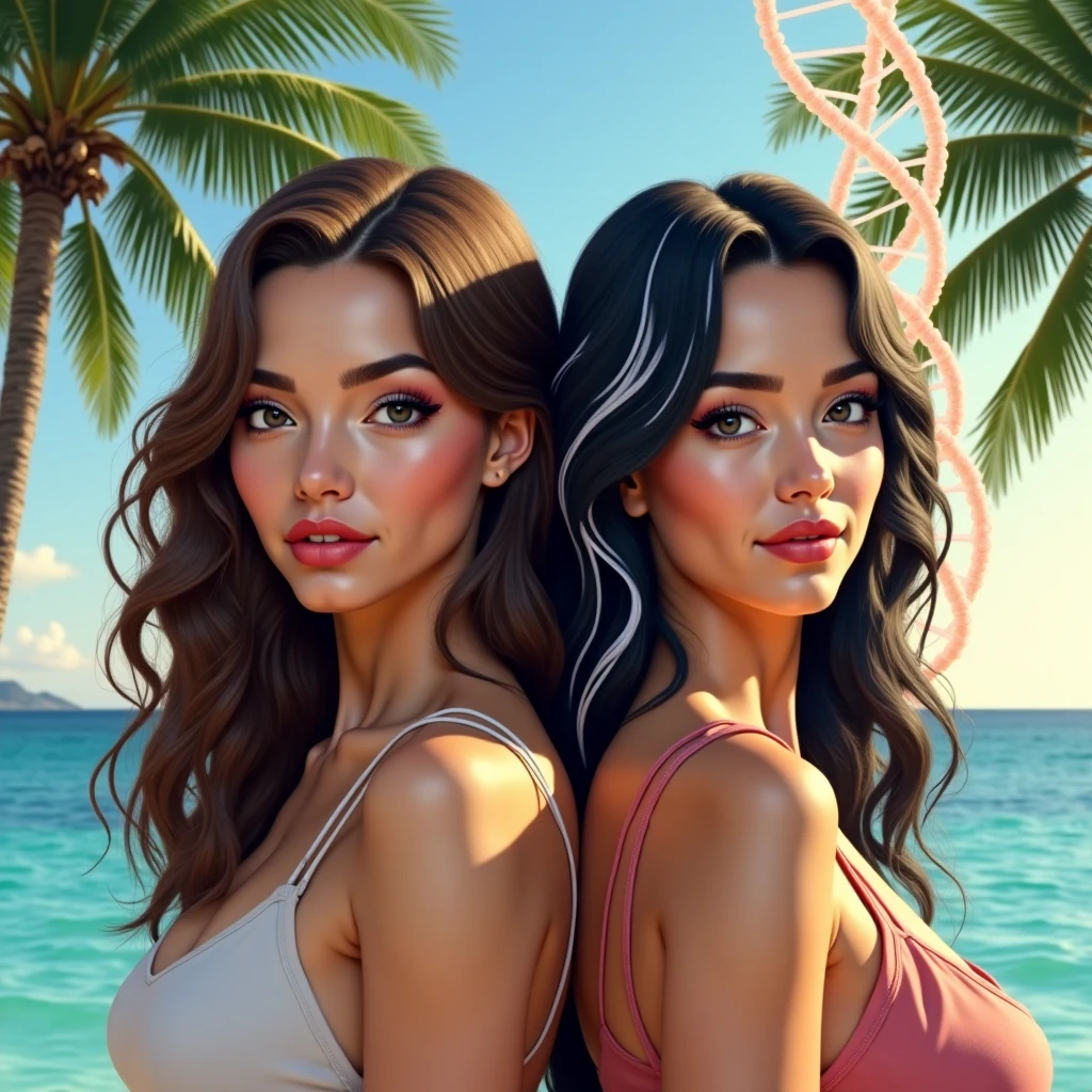Create girls in bikini and freefire gamer background and name " Juan Vargas" in 3d format behind the girls