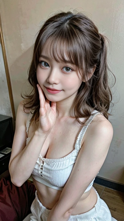 (Realistic, Photorealistic: 1.37), selfie, Ultra Detailed, Professional Lighting, Photon Mapping, Radiosity, Physically Based Rendering, Japan Person, One Girl, Solo, Cute, Nice, Adorable, Light Smile, Normal Breasts, Camera Gaze, Upper Body, neat clothes