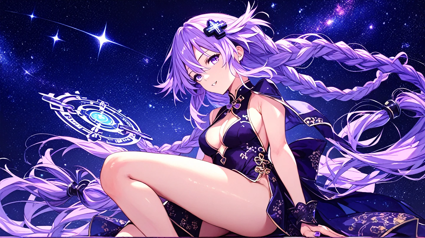 Annie League of Legend, Kawaii ,skin,dark with galaxy sky,magic,japanese student
