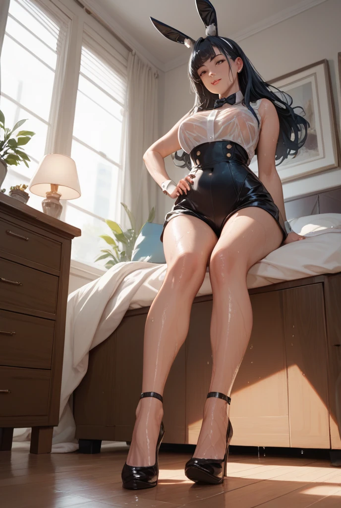 Jeizuo， Awesome， Viewer， reality，full body in shot，on knees， squat down， Brunette Hair， long long hair， Thorough， tall，Forced real water，White less cloth transparent minishirt，White transparent thong，seaside,， RAWExtremely detailed， ahegao， rolling eyes， blushing， Water runs in the mouth，Sticky tongue， Vaginal rundown， Leucorrhoea， Very huge breasts， Grab your breasts with both hands，open the legs， Sexual arousal， sexual expression，shiny glossy skin。