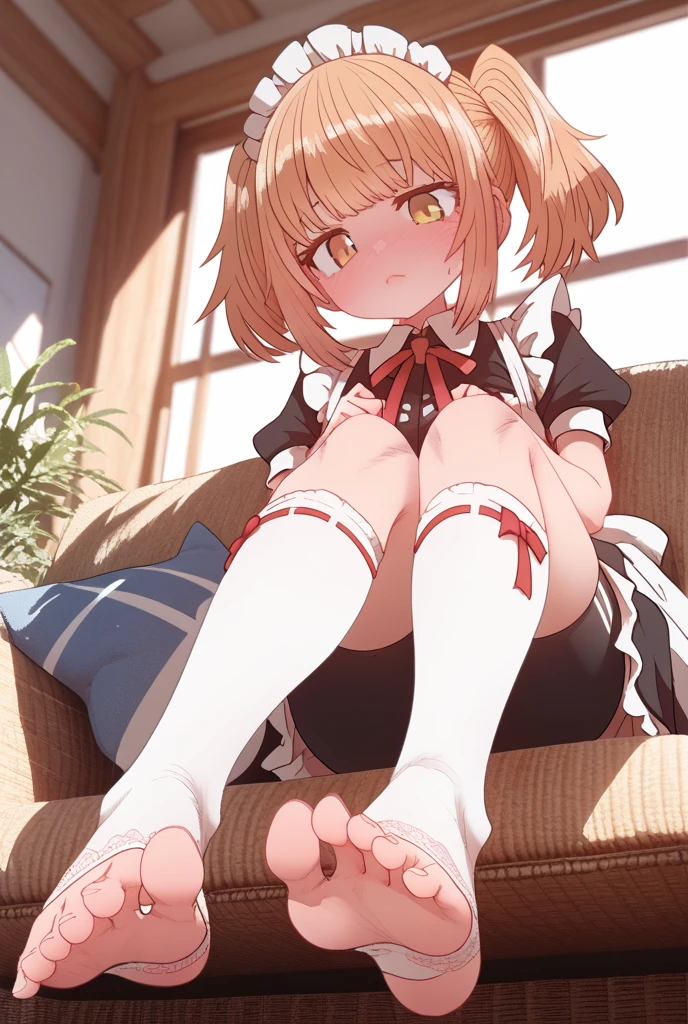 Anime girl sitting on bed，Stars and ropes in the background, small curvaceous loli, Splash art anime Loli, Anime moe art style, Cute anime girl, anime visual of a cute girl, small loli girl, loli in dress, up of young anime girl, (Anime girl), Cute anime, Anime girl, anime best girl, hanayamata