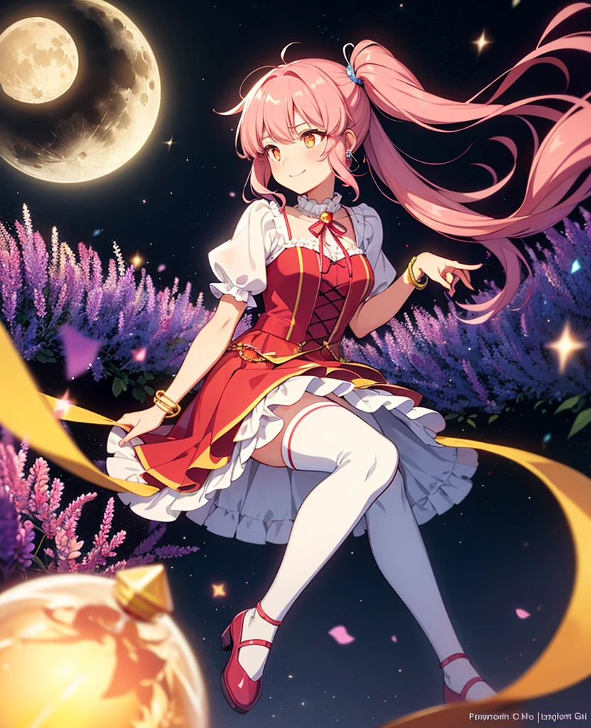 Create a very detailed character that deals with the union of Sakura Miko and Usada Pekora, first the girl's hair will be a hair of the Pekora Used Model next to the hair color as Sakura Miko the clothing you will make similar or equal to the Sakura Miko Model, The Eyes will be a combination of the colors of sakura and pekora, along with the above named that character will be called Mikora, Mikora now in a living and detailed environment in a Sakura forest observing the landscape while sitting tastes a chocolate donut with colored nuggets all of the above in 8k hyperrealistic full detailed