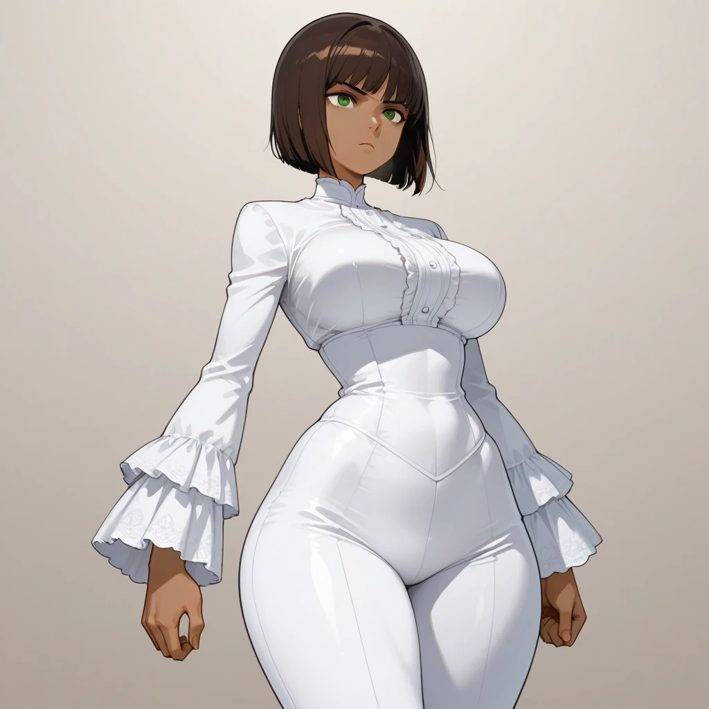 ((masterpiece,best quality)), absurdres, <lora:Aether_Foundation_Employee_Pokemon:0.8>, Aether_Foundation_Employee_Pokemon, solo, 1girl, dark skin, solo, smiling, looking at viewer, cowboy shot (fur coat:1.5), cowboy shot,