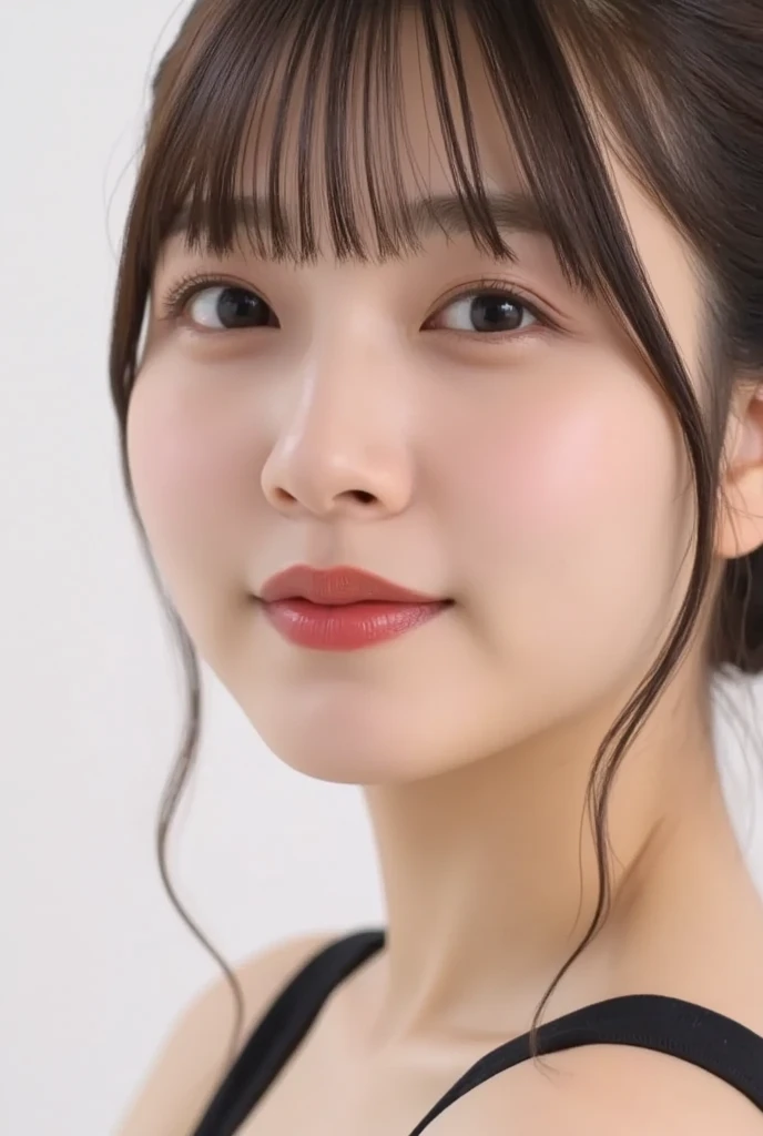 (Tabletop、Highest quality、8k、Award-winning works、Ultra-high resolution)、One Woman、(Face close-up:1.4)、Perfect beautiful face、(Closed lips:1.3)、(Pure white background:1.3)、(nude:1.2)、(Stand upright, Look straight ahead:1.2)