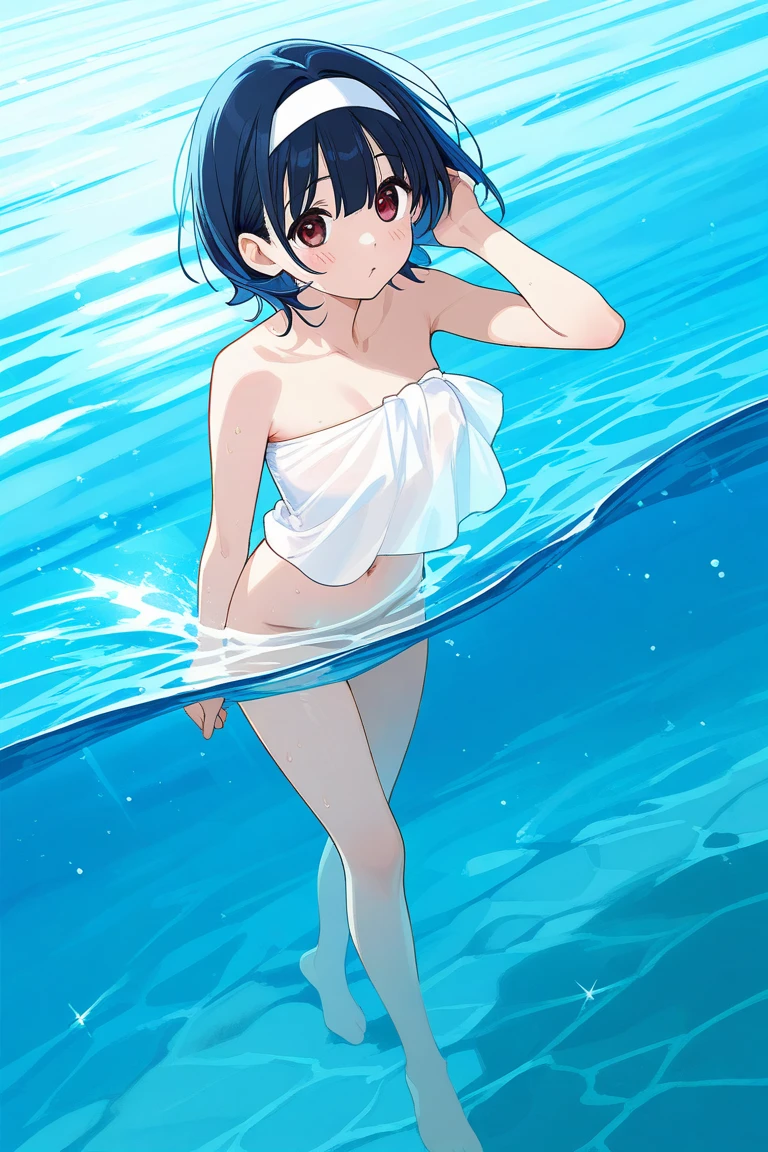 12 year old Japanese girl wearing white micro swimsuit, Swimwear in small sizes, transparent molhad de suor, Female gymnastics wet with water, lots of sweat, White swimsuit, Menina Loira de Orjo Azul e Queixo Cuadrado Japanese