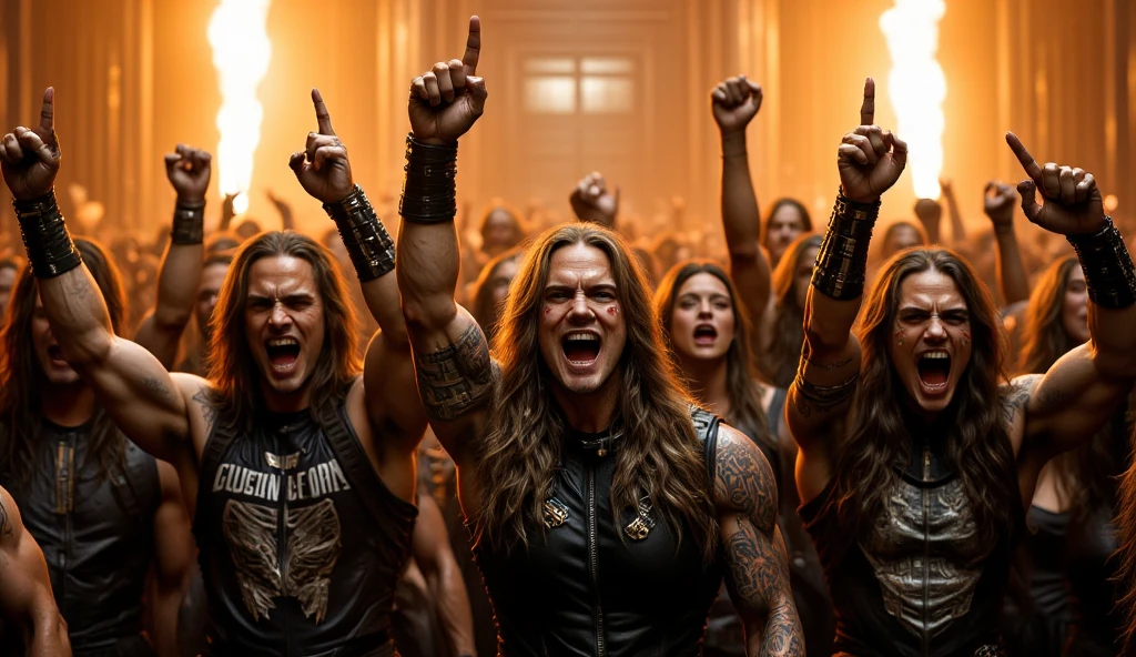 a poster of a band with a torch in their hand, iron maiden album cover, iron maiden, maiden, the wicker man, manowar album, thunder man, power metal album cover, heavy metal album cover, 1 9 8 0's heavy metal album art, promo art, metal album cover, manowar album cover, cheesy iron maiden motifs