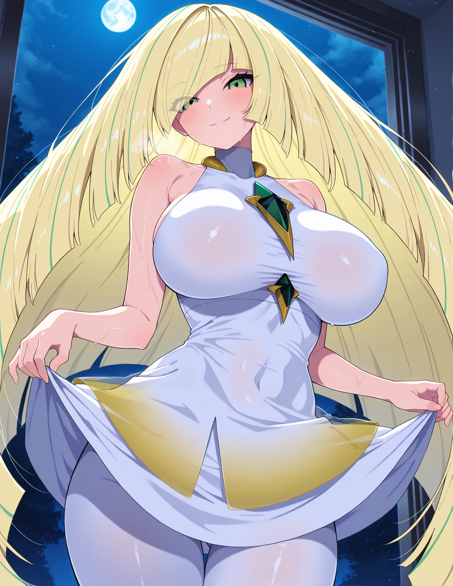 "(masterpiece:1.1), best quality, NSFW,
1girl, (80s anime style:1.3), (eyelashes:1.5), (:1.2),
(intricate high detailed body:1.2),
(blonde hair:1.1), (bangs:1.1), (long hair, twin bun:1.1), (crown:1.2),
brown eyes, (lip stick:1.3),
(slim body:1.5), (perfect world gigantic, gigantic breasts:1.5),
(grin:1.2),
(lace leotard armor:1.2), (garter belt:1.2),
(knight armor, armored boots:1.2), (belts:1.1), (hoop earrings:1.1), collar,
standing, hand on hip,
(upper body, cowboy shot, looking at viewer, from front:1.1),
(daytime, grassland, outdoors:1.2)"