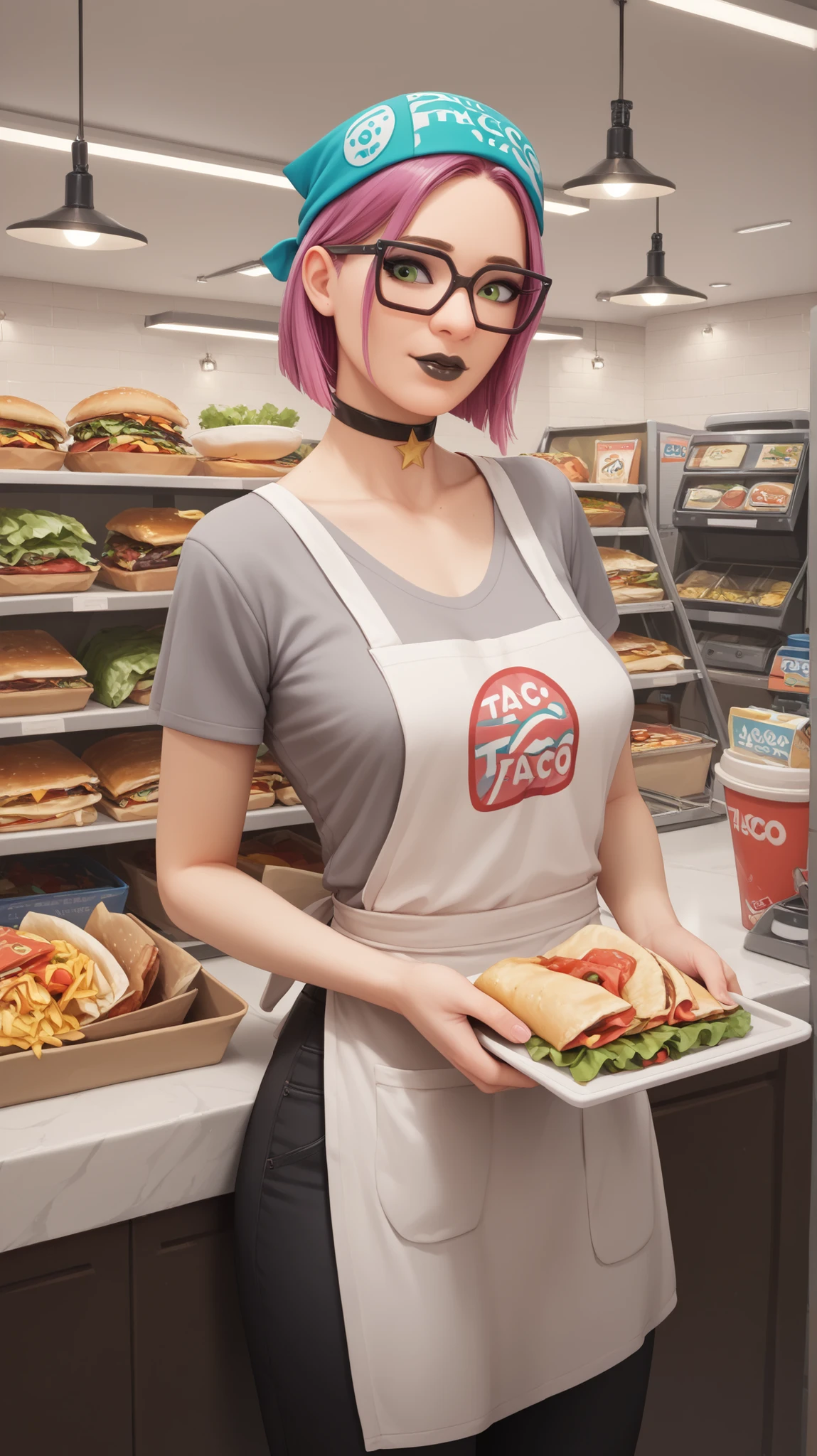 Skin from a fortnite hamburger store