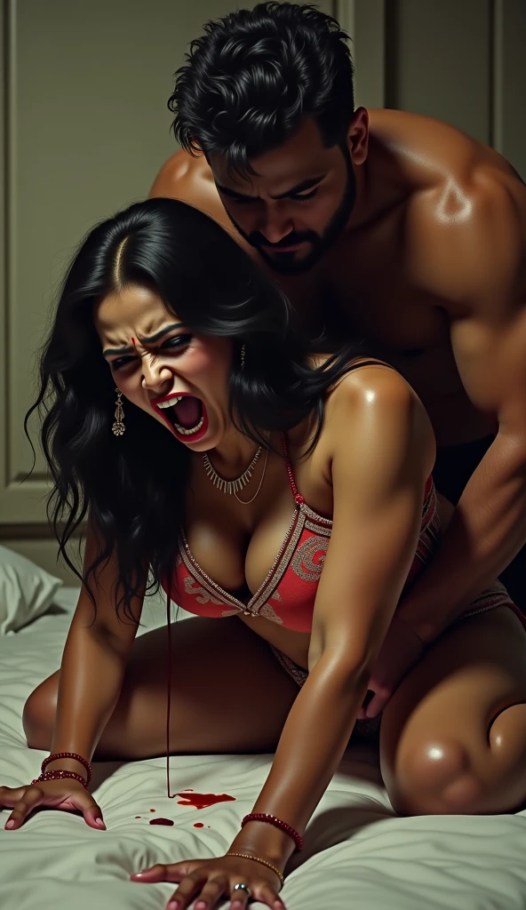 fellatio, highly detailed, ultra-realistic, and stunningly vibrant artwork, depicting a beautiful woman passionately grasping a man's penis, full of desire and infatuation. The artwork showcases the intricate details of the woman's delicate hands, capturing every curve and contour. The lighting is expertly crafted, with soft, warm tones that accentuate the intensity of their connection. The painting style is reminiscent of classical oil paintings, with a touch of contemporary flair, adding depth and dimension to the scene. The colors are rich and vibrant, with a focus on warm hues that evoke a sense of passion and desire. The overall composition is carefully balanced, with the woman positioned in the foreground, her expression conveying a mix of longing and satisfaction. The background subtly hints at a private and intimate setting, adding to the sensuality of the scene. This artwork is a masterpiece, showcasing the beauty and power of human connection, and evoking a range of emotions in the viewer,nsfw, thick long erect penis