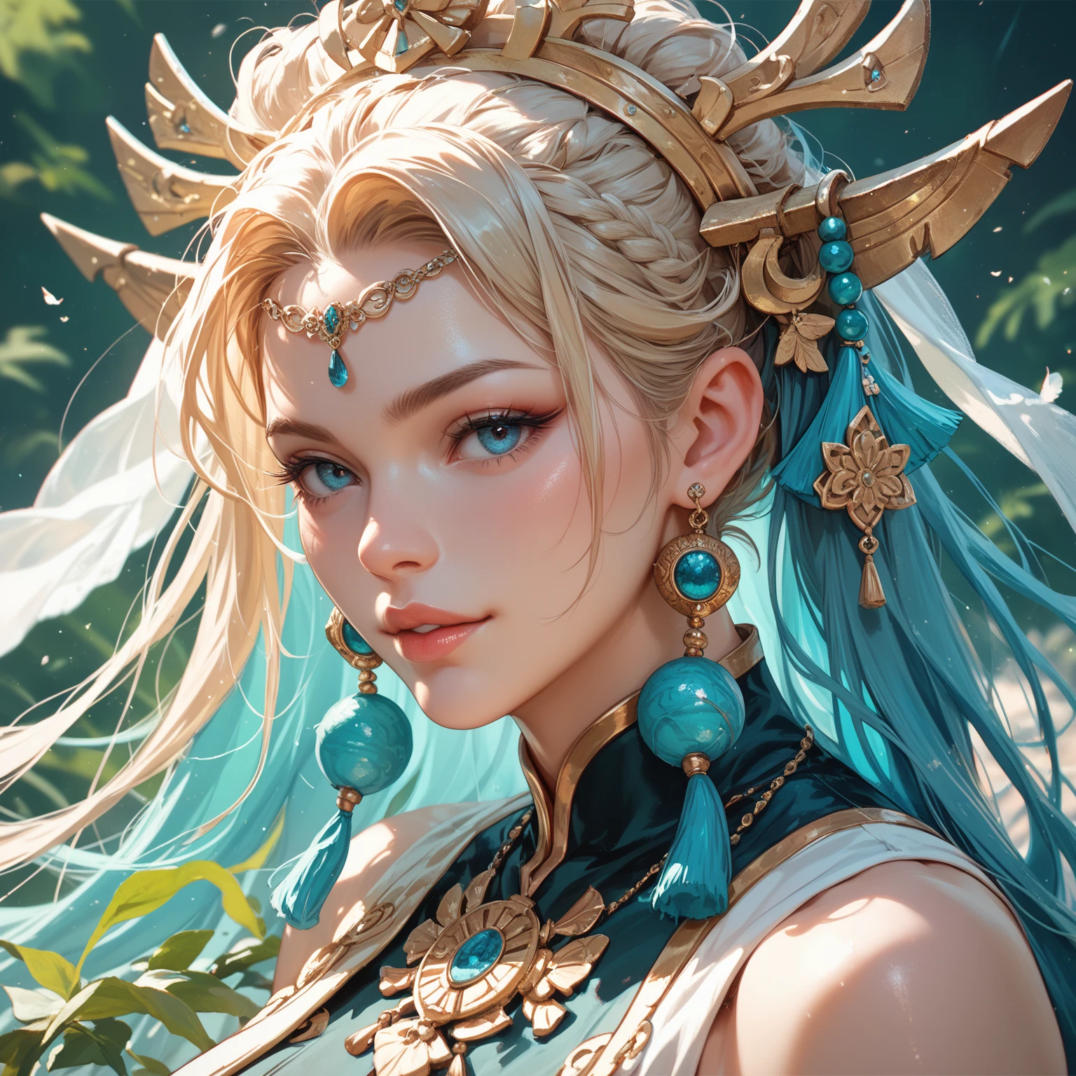 Anthropomorphic feminine kitsune enchantress. with elephant ears. Official Art – An Award-Winning Digital Masterpiece In 4K Ultra HD, Extreme Detail And Intricate Realism. Symmetrical Face. This Concept Art Brought To Life By The Hands Of Artists Like Wlop & Artgerm In A Stunning 2D Vector Illustration. Breath of the wild. Background Is A Panoramic Vista.
