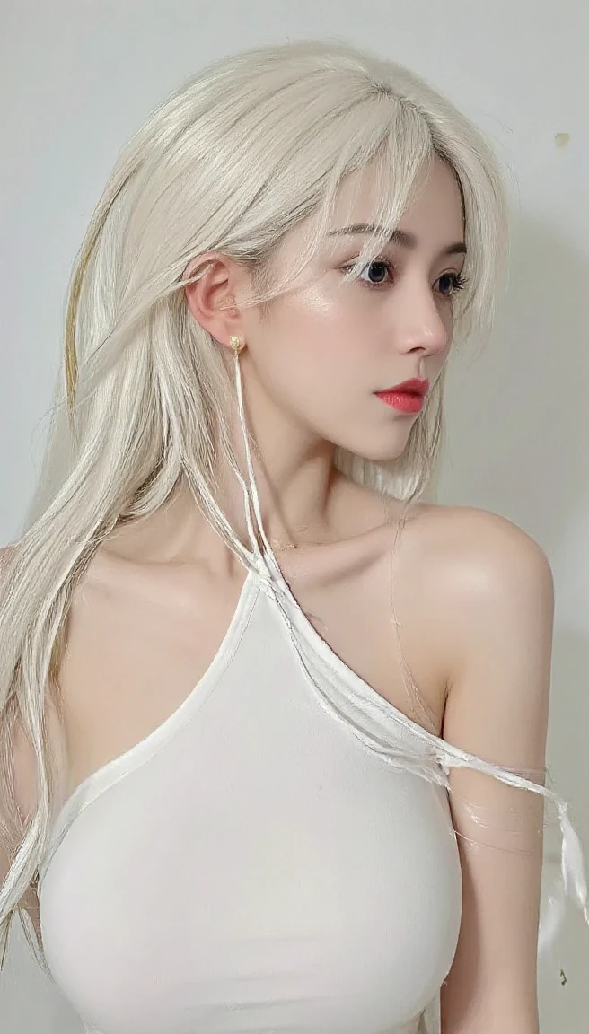 hair bobbles, wince, longeyelashes, solid circle eyes, light smile, ear blush, fang, ccurate, Surrealism, drop shadow, anaglyph, stereogram, tachi-e, ass pov, atmospheric perspective, 8K, super detail, best quality, award winning, super detail, uhd, anatomically correct, retina, masterpiece, textured skin, high details, best quality, highres, high quality, accurate,masterpiece, Amazing girl, Night Moon Full Moon, 1 female, Mature woman, elder sister, Royal elder sister, cold noodle, Poker face, Silver-white hair woman, Light pink lips, calm, Intellectuals, Three-banded grey eyes, Assassin's Dagger, Flower ball background, Card Details, Finger details, Facial details, Eye details,Long silk dress,White chest wrap,Wearing a phoenix crown on his head,