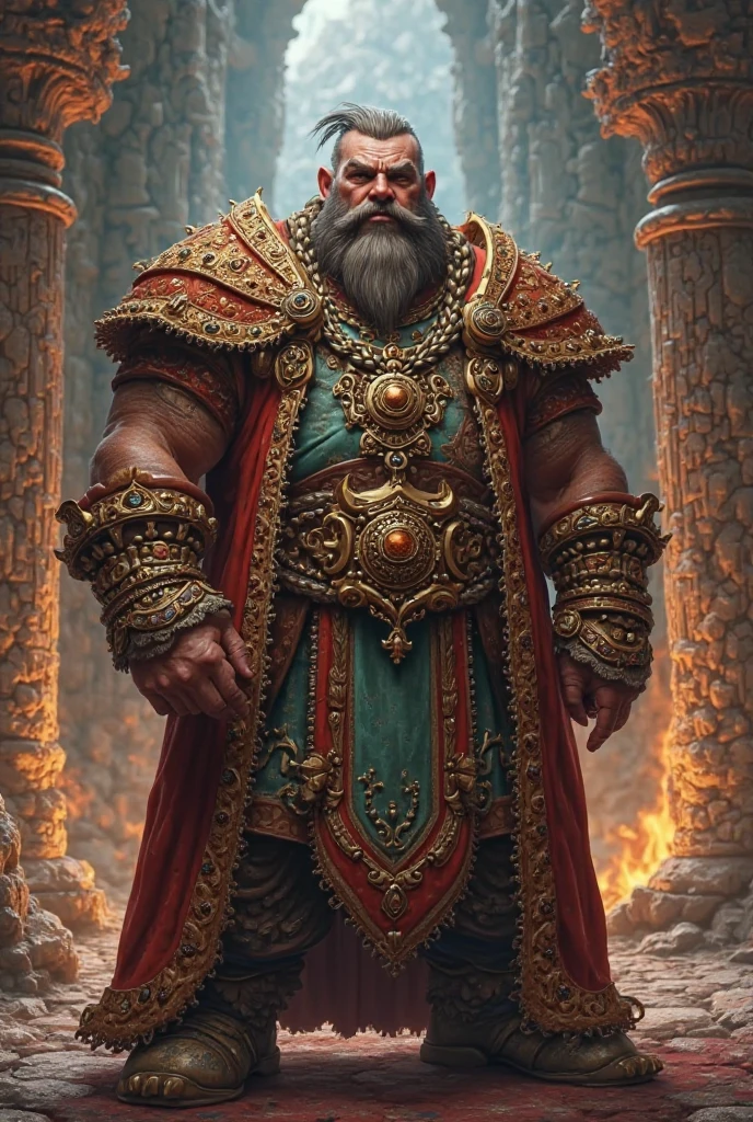 Horned man, fat old man with jewelry today