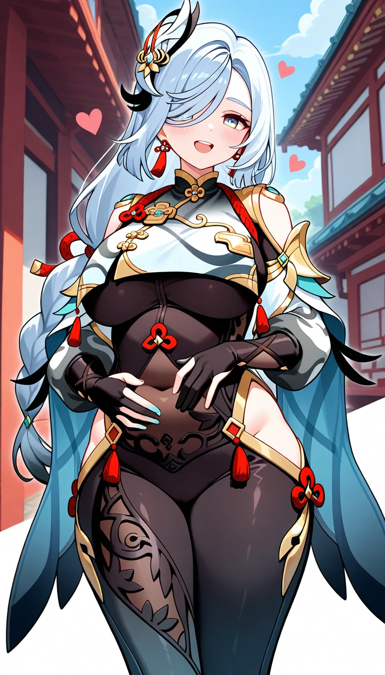 Broken cheongsam,Broken black,huge breasts,blush,Gently gasp,Damaged clothes,Holes in clothes,Battle damage,Seriously injured