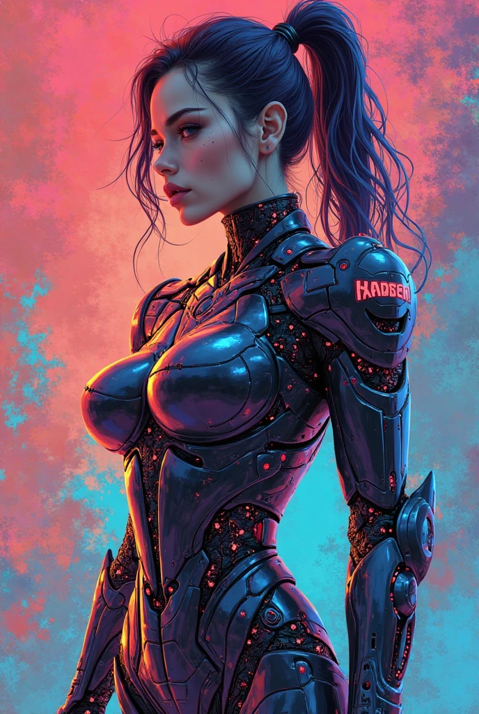 (masterpiece:1.2),(Highest quality),(Super detailed),(Ultra-high resolution),(Best illustrations),8k,wallpaper,Beautiful female cyborg,whole body,psychedelic,Vector art,Layered textures,progressive,pop,sf,cyber punk,Super sexy:2.0