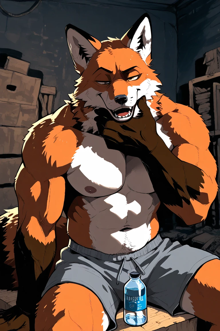 ((  Fennix)) , big chest, night time, sexy, sensual, detailed, uploaded to e621, beautiful and detailed portrait of an anthropomorphic  Fenix, ((anthropomorphic male Fennix))), kenket, Ross Tran, ruan jia, uploaded to e621, zaush, foxovh, movie lighting, basement, hypnosis, mental breaking, broken mind, mind control, mindbreak, open mouth ((:o)), looking directly at a pendulum, slave, slave, brainwashing, brainwashing,  expressionless, confused, thicc, alone, submissive, kneeling, lost eyesight, luminous pink eyes, view from above, muscular toned, muscles, muscular build, with a slight bulge in his pants of happiness because he really loves being hypnotized, anthropomorphic, outside in a Big Field with some trees and it is a night time with a full moon