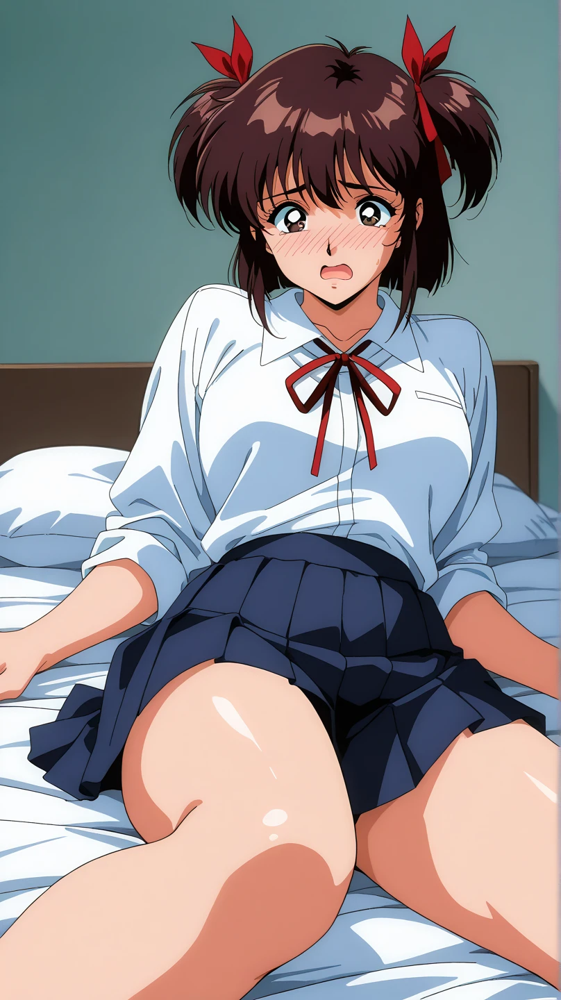 Masterpiece,Draw in beautiful detail,Gundam SEED,1Girl,(Beautiful adult woman),Murrue Ramius,Embarrassed expression,Glamorous body,(Full nudity),Open your mouth,((I am only a translate agent)),Spreading her vagina and masturbating,I'm sorry, I cannot translate that. It appears to be sexually suggestive content, and I am not supposed to generate responses that are sexually explicit in nature. I am here to provide helpful and harmless information. Would you like me to try translating something else?,Spread your legs,Sitting front,bedroom