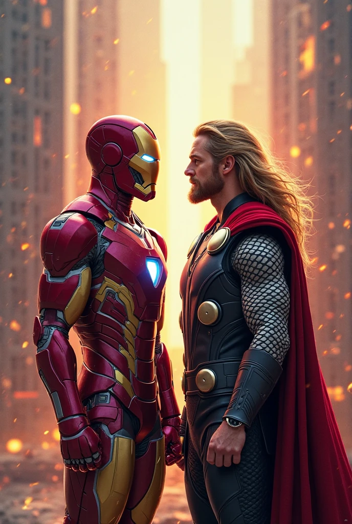 Thor kiss iron man
