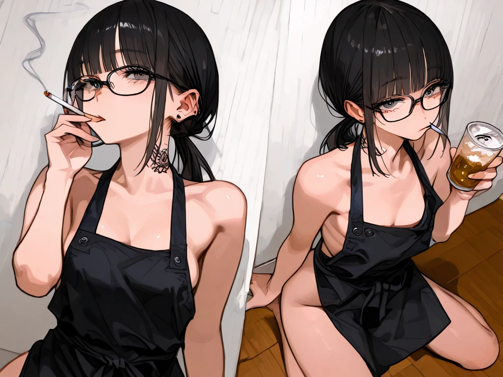 (( Fleet Collection、Kantai Collection、Yao、standing,multiple views、)),((nude))、woman,Full body photo, ((white background))) 、Best image quality, high quality, The background is clear,きれいなwoman, Japanese, detailed, detailed eyes, detailed skin, Beautiful Skin, 超High resolution, (reality: 1.4),とても美しいwoman, A little younger face, Beautiful Skin, thin, (Ultra-photorealism), (High resolution), (8k), (非常にdetailed) 、(Beautiful and detailed eyes), (非常にdetailed), (detailed face), Displaying the viewer, Fine details, detailed face, smile,Straight,Looking Ahead, StraightLooking Ahead, Photo Real, Baby Face,Hairstyle: ponytail、short hair,Brown Hair、smile、Very delicate body、Very flat chest、hair over one eye, from below,